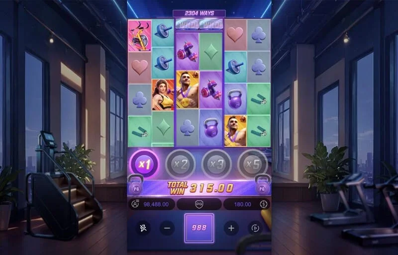 Mighty Mania — ecranul final al sesiunii cu un câștig total